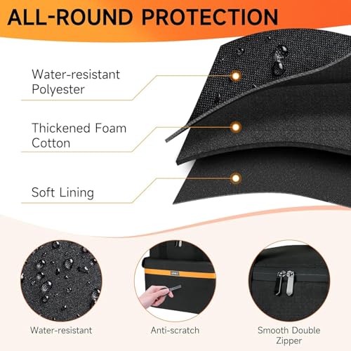 Carrying Case Compatible with Jackery Explorer 240/300/160/GOLABS R300/Anker 521 Portable Power Station,Waterproof Travel Storage Bag with Multiple Pockets for Charging Cable and Accessories(Bag Only) | Portable Power Station Travel Bag Fits for Jackery E