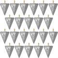 Zhanmai 27 Pieces Pyramid Fishing Weights Sinkers Triangle Rig Pyramid Sinkers for Ocean Saltwater Surf Bass Catfish Fishing Weights Casting Gear Tackle Essential - size: 3oz