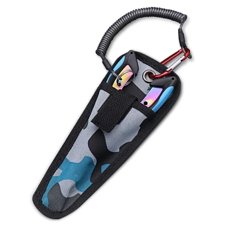 Premium Saltwater & Freshwater Fishing Pliers – Rainbow Titanium-Coated Rust-Resistant Multi-Tool with Tungsten Carbide Line Cutters, Split-Ring Tip, Non-Slip Ergonomic Grip & Coiled Lanyard