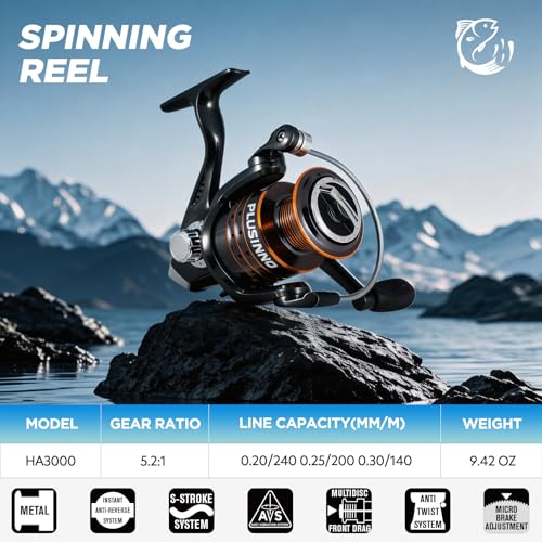 PLUSINNO Fishing Gear - Telescopic Fishing Rod and Reel Combo with Tackle Box, Collapsible Rod and Lures Box, Travel Fish Pole Starter Kit, Fishing Accessories Tackle Lure Kit Gifts for Men Bass Trout - color: Rod combo with 373pcs box, size: 1.8m 5.91ft