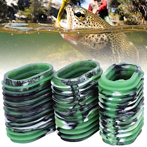 HERCHR Fishing Reel Grip, 5 pcs Non-Slip Rubber Universal Casting Spinning Fishing Rod Sleeve Baitcaster Knob Covers Fishing Reel Handle Grip - color: Green