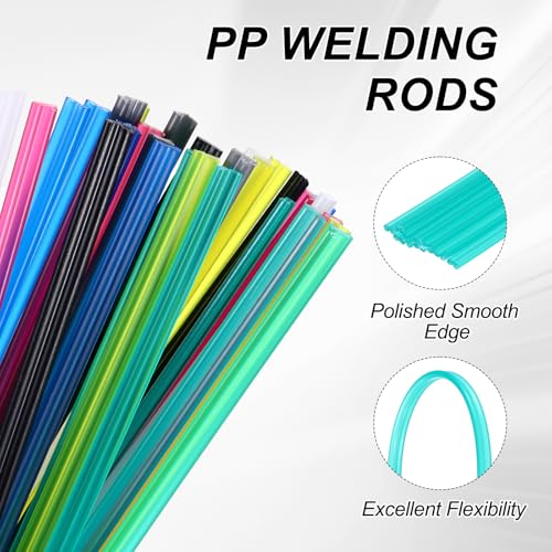 MECCANIXITY 10pcs Plastic Welding Rods, 8 Inch PP Welding Repair Strips Welder Rods with Reinforcing Mesh for Car Bumpers, Kayak Repair, Plastic Welder, Green - color: Green, size: 20cm