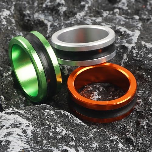Fishing Lines Puller Ring, Lines Dragger Alloy Ring Shocked Absorption Hand Protecting Rings Assist Device for Leader Line and Hook Knots Adults Beginners Enthusiasts - color: Orange-2pcs