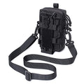 ACEXIER Tactical Molle Pouch Waist Bag Bottle Bag Outdoor Vest Pack Purse Phone Case Backpack Hunting Accessories Tool Pack - color: Black
