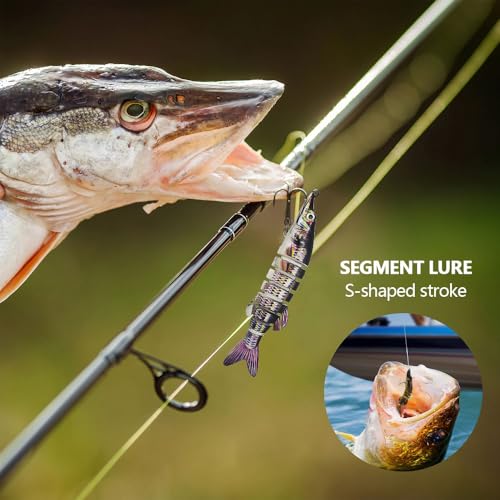 Fishing Lures for Freshwater and Saltwater，Lifelike Swimbait Lures for Bass Trout Pike，Amazing Fishing Gifts for Fishman - size: A1-4.8''0.041lb