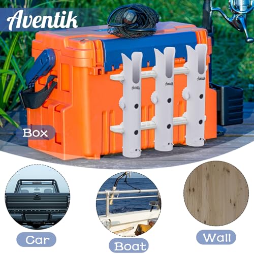 Aventik Tube Fishing Rod Holder Bracket Wall Mounted Boat Side Mount Tool Holder Tube Links with Screws 1/2/3/4/6 Pole Tube Fishing Rod Holders - color: 4-Pole White