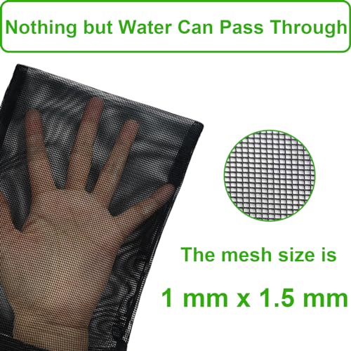 10 Pcs 10" x 7" Aquarium Filter Media Bags, Fish Tank Media Mesh Filter Bags with Zipper, Black Mesh Reusable Bags for Activated Carbon, Ceramic Rings, etc. - size: 10" x 7"