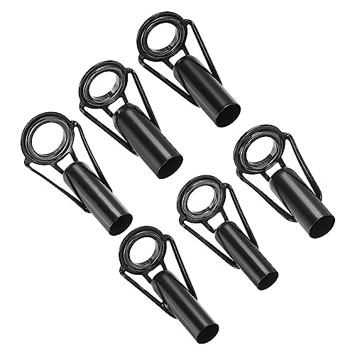 PATIKIL Fishing Rod Tip Repair Kit Stainless Steel Pole Ring Guide Replacement for Saltwater Freshwater Fishing - color: Black, size: 6.0-8.0mm