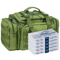 Dr.Fish Fishing Tackle Bag 5 Boxes with 60 Lures Included Loaded Stocked Tackle Box Set Spinner Lures Kit Freshwater Gear Equipment - color: Large Green Bag, 16.5*9.4*9.4''