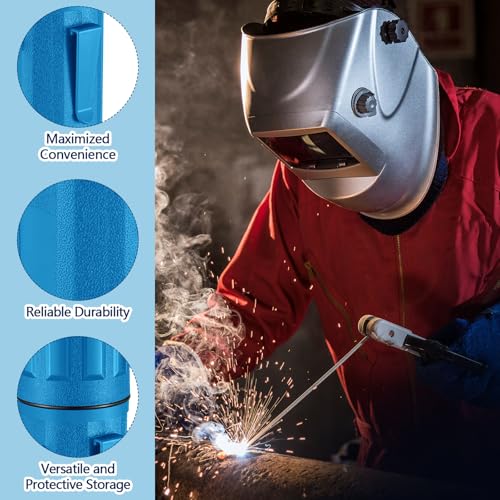 Zonon 2 Pcs Welding Rod Storage Tube 14 Inch Stick Electrode Storage Container Airproof Waterproof Canister (holds 350mm / 13.7in Rods)(Blue) - color: Blue