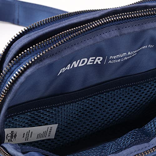 Pander Everywhere Belt Bag for Women, 5 Zipper Pockets Nylon Crossbody Fanny Pack Purse (Blue Perennial) - color: Blue Perennial