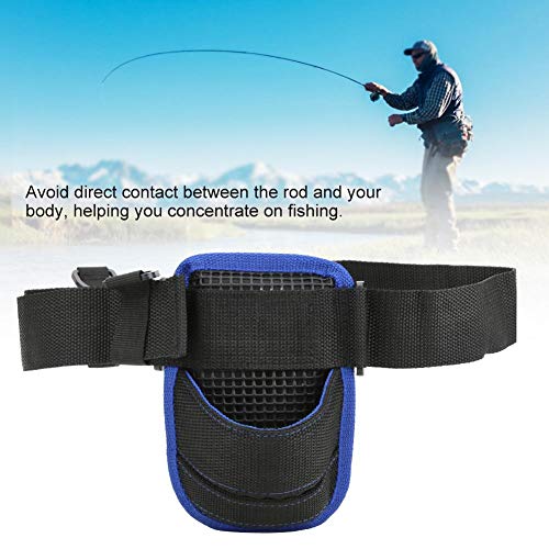 Tbest Belt Fish Rod Holder,Fight Belt Fishing Rod Holder,Fishing Waist Strap,Lightweight Waist Fishing Rod Holder Ox Fabric Belt Strap Support Waist Rod Holder Belt Angling Tools Accessories(Black)