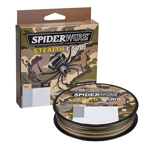 SpiderWire Stealth Braid Fishing Line - color: Camo, size: 300yd, style: 6lb Break Strength