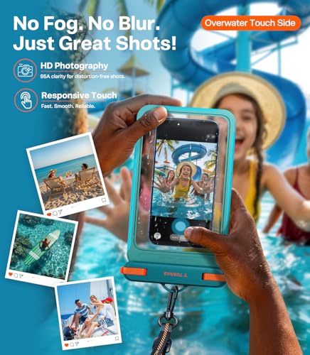 TORRAS IPX8 Waterproof Phone Pouch Floating, Underwater Screen Touchable, Water Proof Case with Lanyard for iPhone 17 Pro Max 16 S26, Cellphone Dry Bag Cruise Essentials 7.0 inch, Glacier Sprint - color: 1 Pack-Glacier Sprint