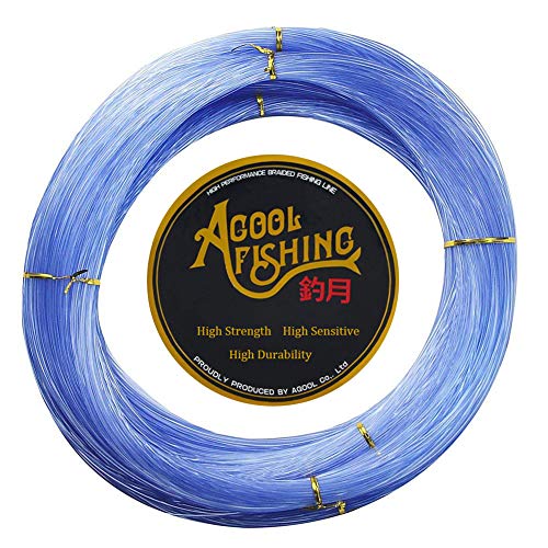 Monofilament Fishing Line Clear Super Power NO Memory Nylon Mono Fishing Leader Line Speargun Line Strong and Abrasion Resistant in Freshwater Saltwater 500m / 547yards - color: Blue, size: 0.4mm - 23.2lbs