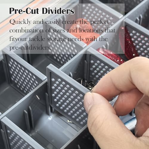 Waterproof Tackle Box, Waterproof Tackle Trays with Removable Divider, Lure Box Spoon Hooks Baits Storage (3700)