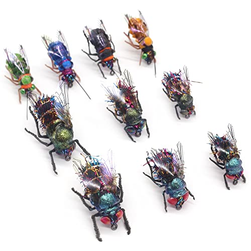 YZD Realistic Fly Fishing Dry Wet Nymph Trout Flies Topwater Lures for Freshwater Saltwater High Simulation Hand Tie Lure Kits - color: 21-A-02