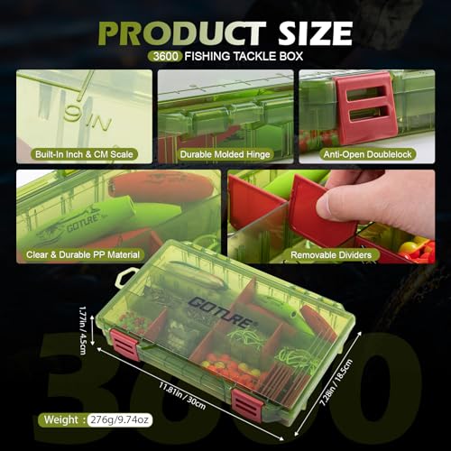 Goture Catfish Rig Making Kit,274pcs/300pcs Catfishing Tackle with Luminous Fishing Hook Swivel Sinker Weights Rattle Float Bobber Stoppers,Catfish Rigs Accessories with 3600 Tackle Box,Gifts for Men - color: C1:153pcs Catfishing Tackle