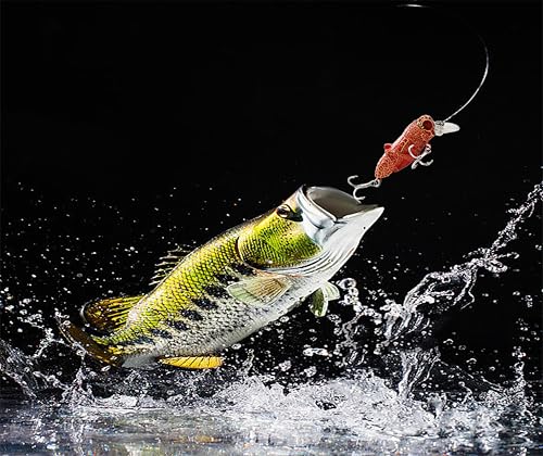 Bass Fishing Lure Lures Kit-Jerkbaits for Shallow Diving Crankbait 45-Degree Bill 3D Eyes,Loud Rattle Saltwater Catfish Trout Lure Artificial Crankbait - color: 5pcs grasshopper fat hardbait lures with bill