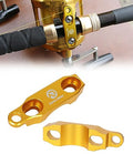 Fishing Reel Rod Clamp Fishing Reels Parts for Penn 20 30 50 70 International V VI Series Reel Rod Clamp Mount Anodized Aluminum Alloy (No Bolts or Screws) - color: Gold