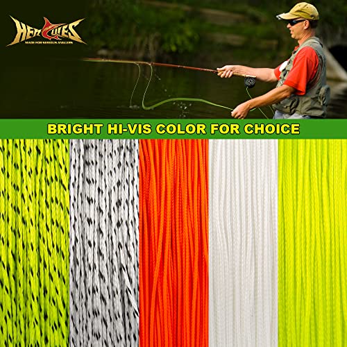 HERCULES Braided Fly Line Backing 20lb 30lb, 100Yds 300Yds, with Long-Lasting Color - color: Orange, size: 30LB 300Yds