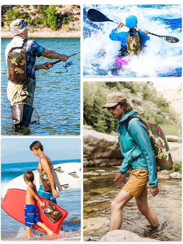 HEETA Waterproof Dry Bag for Women Men, 5L/10L/20L/30L/40L Roll Top Lightweight Dry Storage Bag Backpack with Emergency Whistle for Travel, Kayaking, Boating, Camping, Beach, Cruise Ship Essentials - color: New Camouflage, size: 10L