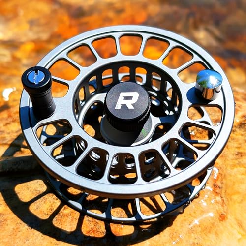 RIFT Breach v2 Fly Fishing Reel, High Capacity Spool, Carbon Disc Drag, Full CNC-Machined Anodized Aluminum Fly Reel, 5/6 Weight, Black, Grey - color: v2 Grey - Spool Only