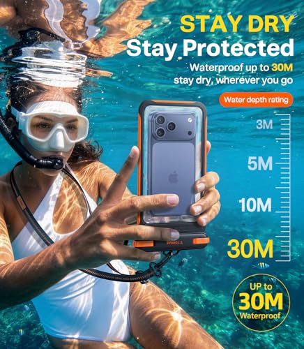 TORRAS IPX8 Waterproof Phone Pouch Floating, Underwater Screen Touchable, Water Proof Case with Lanyard for iPhone 17 Pro Max 16 S26, Cellphone Dry Bag Cruise Essentials 7.0 inch, Black - color: 1 Pack-Black
