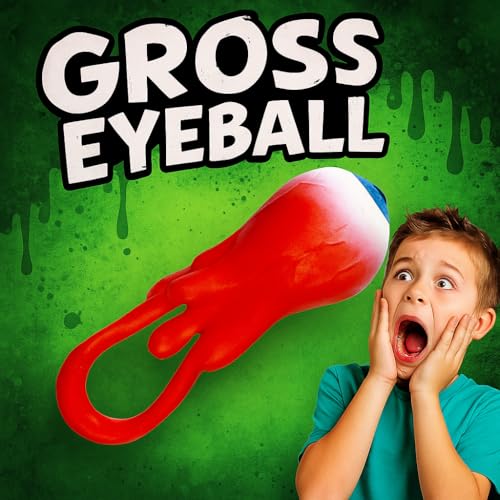 JA-RU Gross Light Up Eye Flinger Toy (Pack of 2) Stretchy Launching Eyeball. Halloween Party Favor. Sticky Splat Ball, Wall Ball, Squishy, Stress Relief, Gross Toy, Sticky Flinger 2494-2 - color: Eye Flinger, size: 2 Packs
