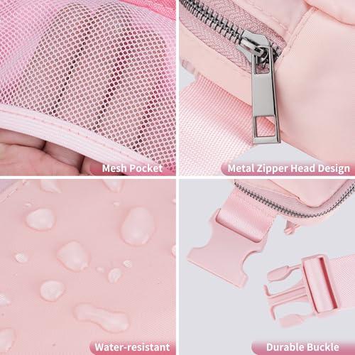 JSJ Mini Fanny Pack for Women & Men,Valentines Day Gifts for Girls Teens Kids Daughter Sister Her,Trendy Stuff Crossbody Bags Cute Everywhere Belt Bags.(Pink) - color: Pink