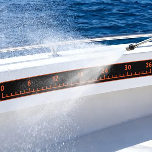 HZshark Premium EVA Foam Fish Ruler，Fish Measuring Board with Self-Adhesive Backing,Fishing Tape Measure for Boats Sailboats Yachts Kayaks - color: Black with Orange