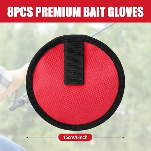 8 Pack Fishing Lure Covers，Lure Wraps for Fishing Rod，Fishing Hook Bait Covers - color: red