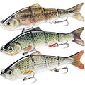 TRUSCEND Swimmax Easy Catch Fishing Lures with BKK Hooks, Wiggling, Vibrating, Rattling and Gurgling for More Bites, Heavy-Duty Dyneema Fiber Jointed Swimbaits for Bass, Trout, Crappie, Walleye, Pike - color: B2-4.7",0.6oz