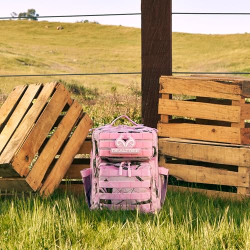 WOLFpak 15L Slim Tactical Gym Backpack (Realtree APX Flushing Pink) Durable 1000D Waterproof Oxford Material | Minimalist Daypack w/Laptop Pocket & Dual Cup Holders | - color: Realtree Apx Flushing Pink