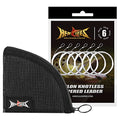 HERCULES Pre-Tied Loop Fly Fishing Leader 6 Pack with Tapered Leader Wallet - size: 7.5FT - 6pcs