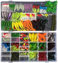 Pure Vie Fishing Topwater Lures Kits Mixed Universal Artificial Soft Baits Tackle Including Crankbaits, Spinnerbaits, Plastic Worms, Frogs, Hooks, Tackle Box - Freshwater Saltwater Fishing Equipment - color: 301 Pieces