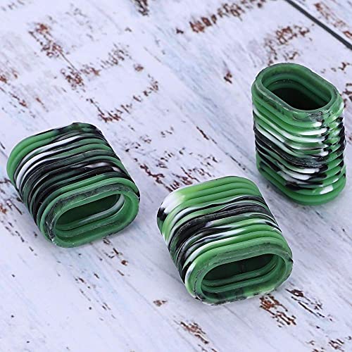 HERCHR Fishing Reel Grip, 5 pcs Non-Slip Rubber Universal Casting Spinning Fishing Rod Sleeve Baitcaster Knob Covers Fishing Reel Handle Grip - color: Green