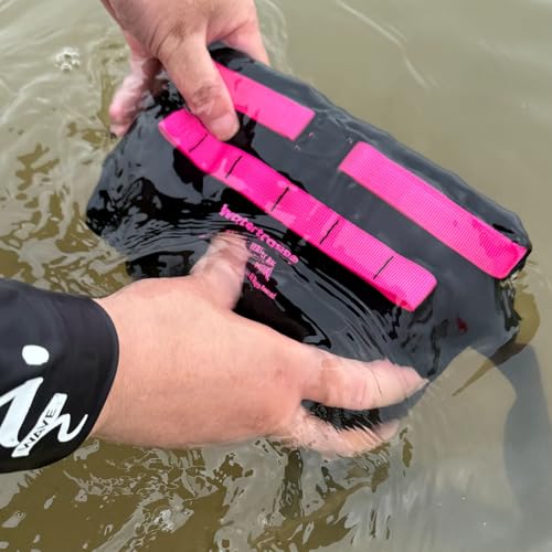 Waterproof Waist Bag, for Surfing, Paddleboarding, Boating,Cycling,Water Park Activities (Black/pink) - color: Black/pink
