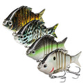 Bassdash SwimPanfish 2.5”/0.34oz Hard Bluegill Swimbaits Multi Jointed Topwater Trout Bass Fishing Crank Lure,Pack of 4 - color: WFBY
