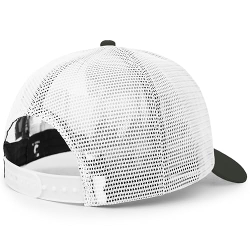 Fishing Gifts for Men - Snapback & Trucker Hats - American Flag Outdoor Fishing Hat - color: 03.dark Green (Bassflag)