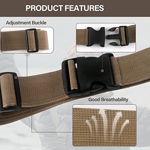 Fishing Wading Belt Rod Holder Adjustable Wader Waist Belt for Fly Surf Casting Spinning Pole Fishing Tool Tackle (Black) - color: Khaki