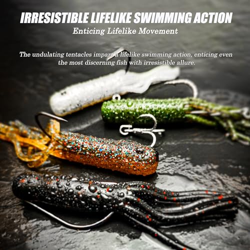 20Pcs Tube Baits Soft Plastic Worms Bass Fishing Lures for Tube Jig Heads Hook Freshwater Saltwater, 3.5 Inch - color: 20 Pcs-5 Color-California Craw, Molting Craw,Black Blue, Pearl Silver Flake, Black Neon