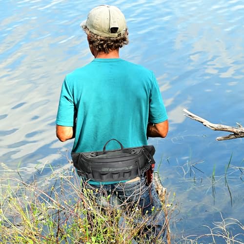 Fishing Fanny Pack for Men -Fishing Fanny Pack-Lightweight and Fishing Sling Pack - color: Black camouflage2
