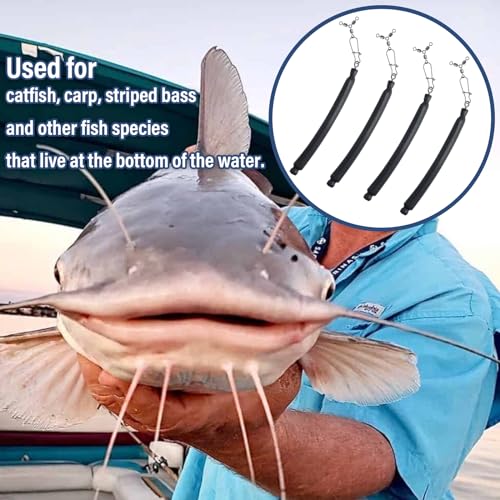 Dragging Weights for Catfishing Trolling, Drifting Dragging Sinkers, Bottom Search Lead Stick Weights and 3 Way Rig - style: 1oz, 4-pcs