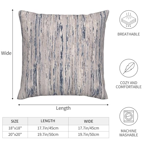 Seaside Textured Throw Pillow Covers Coastal Stripe Square Pillow Cases 18x18 Inch Set of 2 Beige Teal Ombre Outdoor Decorative Pillowcase Cushion Cover for Couch Sofa - color: Teal, size: 18" x 18" (Pack of 2)