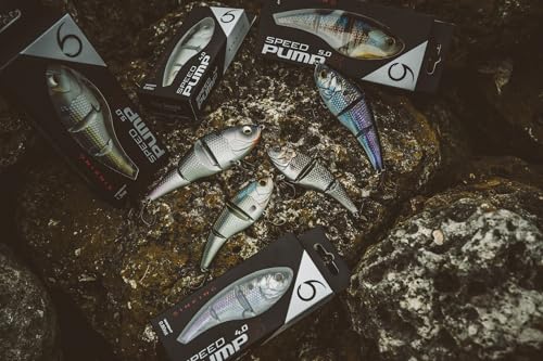 6th Sense – Speed Pump Saltwater Swimbait Fishing Lure, Jointed Hard Bait with Natural Swimming Action - color: Bone Pearl, size: 4in. (.80oz.)