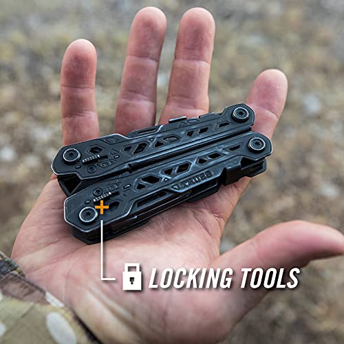 Gerber Gear Truss Multitool, Gifts for Men, 17-in-1 EDC Needle Nose Pliers, includes Pocket Knife, Screwdriver, and Bottle Opener Accessories, Fishing and Camping Gear, Black - style: Black Molle Sheath
