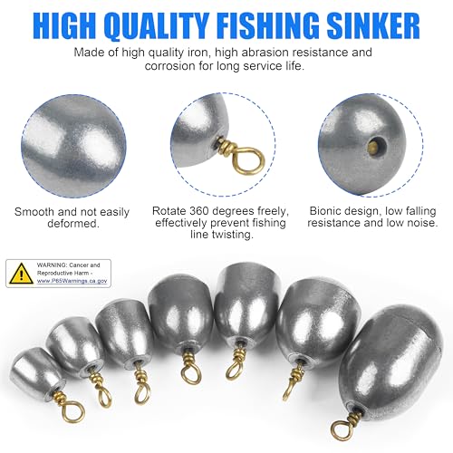 Fishing Weight Sinker,Bass Casting Sinker Weight Bell Sinker Iron Fishing Weight Sinker with Ring Water Drop Sinker Weight for Saltwater Freshwater Fishing, Silver - size: 3/16 oz - 25 pack