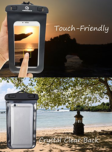 Freegrace Lightweight Floating Dry Bag and Waterproof Phone Case Set, Double Zip-Lock Dry Sack for Water Sports, Rafting, Beach and Camping - color: Green, size: 2L