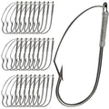 Weedless Wacky Rig Hooks, High Carbon Steel Bass Hooks Available in 3 Sizes, Weedless Hooks for Bass Fishing, Precision Wacky Worm Hooks for Neko Rig Soft Baits - size: 2/0